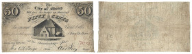 Banknoten, USA / Vereinigte Staaten von Amerika. The City of Albany, New York. 50 Cents 1862. IV