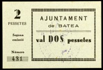 Batea. 35, 50 céntimos, 1 y 2 pesetas. (T. 385, 389, 390 y 392). 4 cartones. Raros y más así. EBC-/EBC+.