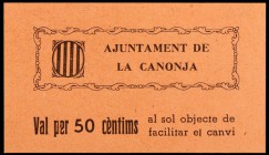 Canonja, la. 5 céntimos y 1 peseta. (T. 744 y 745). 2 cartones, serie completa. Raros y más así. EBC/EBC+.