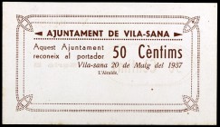 Vila-Sana. 50 céntimos. (T. 3324). Raro y más así. EBC-.