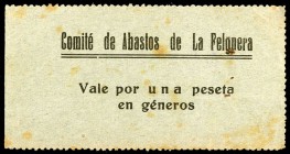 La Felguera (Asturias). Comité de Abastos. 10 (dos), 50 céntimos, 1 (dos) y 5 pesetas (dos). (KG. falta). 7 billetes. Escasos. BC/MBC.