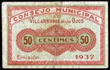 Villarubia de los Ojos (Ciudad Real). 50 céntimos. (KG. 821). BC+.
