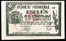 Esplús (Huesca). 10 céntimos. (KG. 335) (T. 161). Escaso. EBC-.