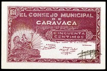 Caravaca de la Cruz. 25 (once), 50 céntimos (cuatro) y 1 peseta (seis). (CCT. 86 a 101) (KG. 239). 21 billetes, todas las series. Conjunto raro. BC+/E...