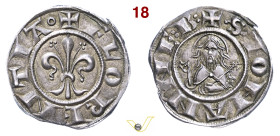 FIRENZE REPUBBLICA (1139-1532) Fiorino nuovo da 12 Denari D/ Grande giglio R/ Busto frontale di San Giovanni con lunga croce MIR 41 Ag g 1,73 mm 19 • ...
