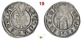 FIRENZE REPUBBLICA (1139-1532) Grosso da 2 Soldi o Ghibellino D/ Grande giglio R/ Mezza figura di San Giovanni con lunga croce MIR 42 Ag g 2,73 mm 22 ...