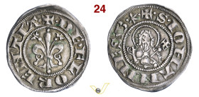 FIRENZE REPUBBLICA (1139-1532) Mezzo Fiorino grosso o Grossetto (1315-1324) D/ Grande giglio R/ Busto frontale di S. Giovanni con lunga croce MIR 49 A...