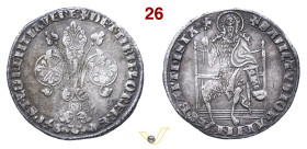 FIRENZE REPUBBLICA (1139-1532) Grosso da 30 Denari, con stella a 6 punte al R/ (I sem. 1318-II sem. 1326) D/ Grande giglio R/ San Giovanni in trono co...
