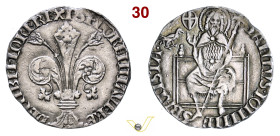 FIRENZE REPUBBLICA (1139-1532) Grosso da 5 Soldi e 6 Denari (1407-1425) stemma cappone (Giovanni di Mico Capponi, II sem. 1424) D/ Grande giglio R/ Sa...