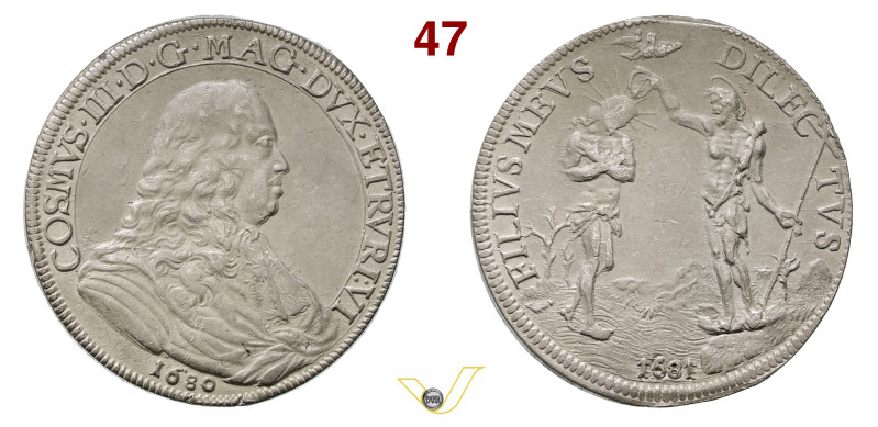 FIRENZE COSIMO III DE' MEDICI (1670-1723) Piastra 1680-1681 D/ Busto corazzato R...