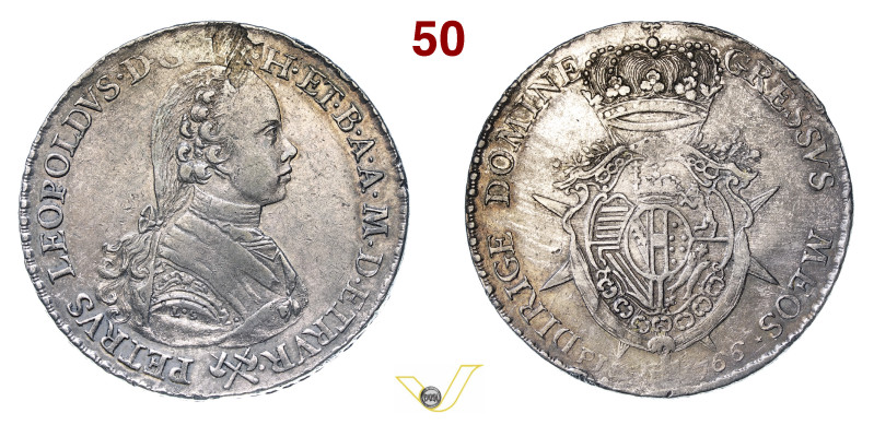 FIRENZE PIETRO LEOPOLDO I DI LORENA (1765-1790) Francescone da 10 Paoli 1766 "st...