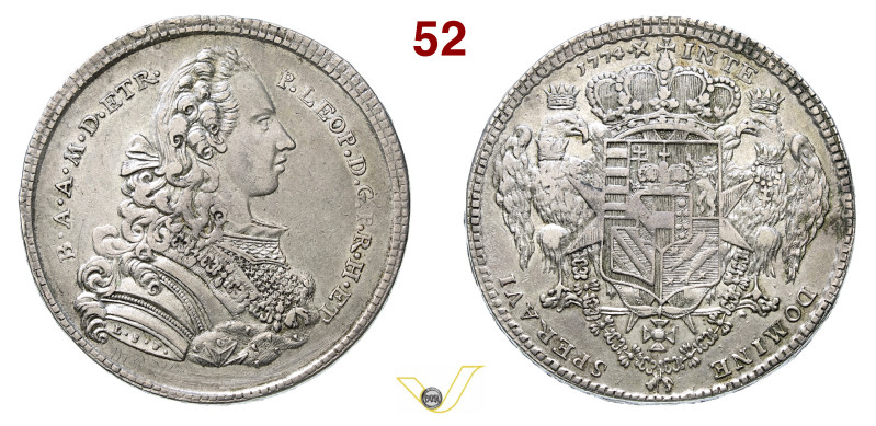 FIRENZE PIETRO LEOPOLDO I DI LORENA (1765-1790) Tallero 1774 MIR 401/6 Ag g 28,0...