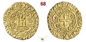 GENOVA REPUBBLICA (1139-1339) Genovino sigla B D/ Castello entro archi R/ Croce patente entro archi MIR 7 Au g 3,54 mm 19 SPL
