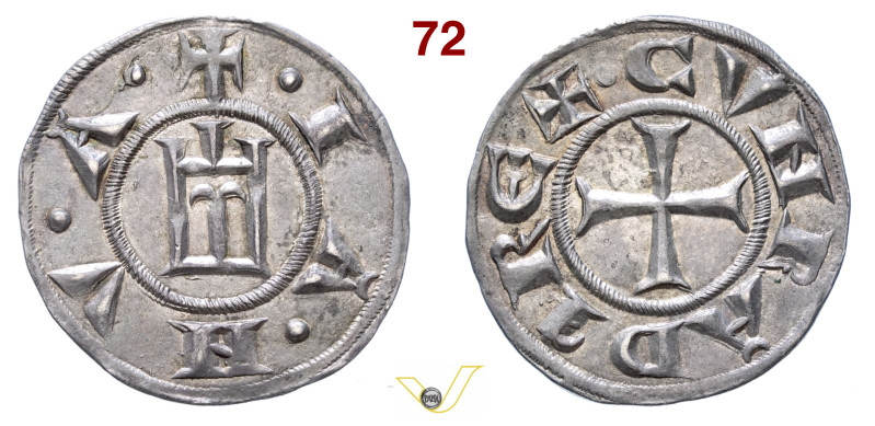 GENOVA REPUBBLICA (1139-1339) Grosso da 6 Denari D/ Castello R/ Croce patente MI...