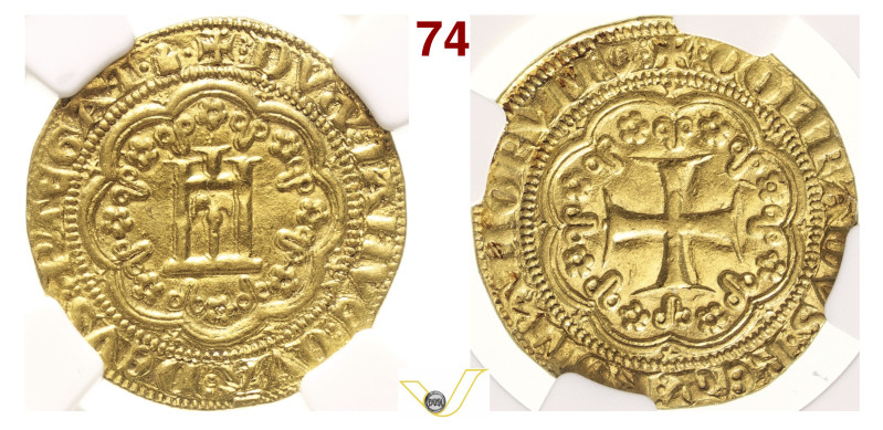 GENOVA SIMON BOCCANEGRA, Doge I (1339-1344) Genovino D/ Castello entro archi R/ ...
