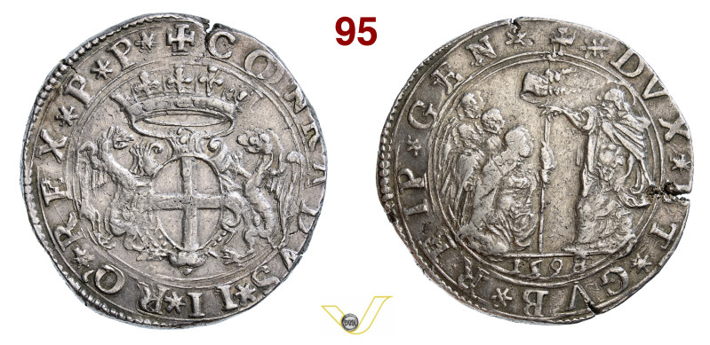 GENOVA DOGI BIENNALI, III fase (1528-1797) Ducatone 1598 sigle PP detto "della b...