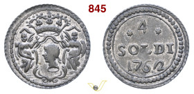 CORTE PASQUALE PAOLI (1762-1768) 4 Soldi 1762 MIR 4 Mi g 2,74 mm 21 RR q.SPL