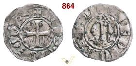 MILANO GIOVANNI VISCONTI (1250-1310) Sesino D/ Croce patente R/ M gotica MIR 99 Ag g 1,18 mm 19 R buon BB