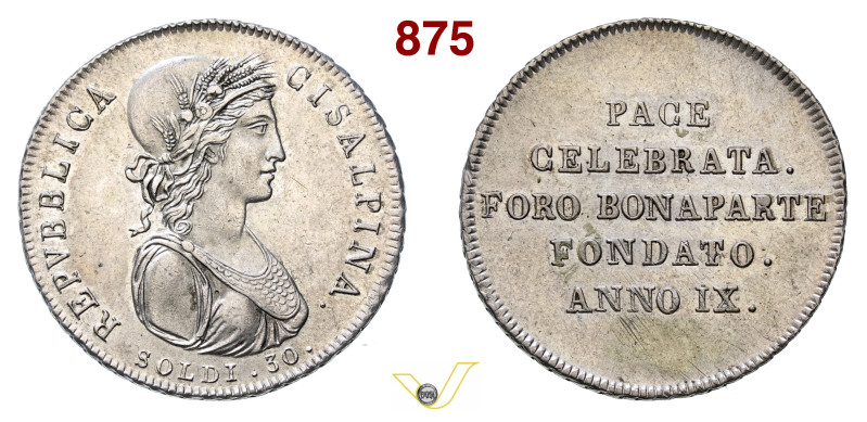 MILANO REPUBBLICA CISALPINA (1797-1802) 30 Soldi Anno IX (1800-1801) Pagani 9 Ag...