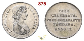 MILANO REPUBBLICA CISALPINA (1797-1802) 30 Soldi Anno IX (1800-1801) Pagani 9 Ag g 7,33 mm 30 SPL