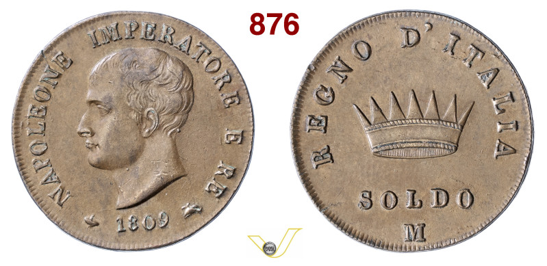 MILANO NAPOLEONE I, Imperatore (1804-1814) Soldo 1809 Pagani 74 Cu g 10,38 mm 28...