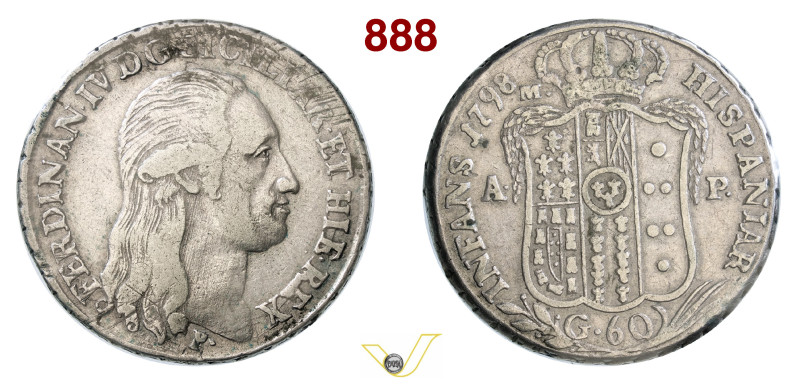 NAPOLI FERDINANDO IV DI BORBONE (1759-1798, I periodo) 60 Grana o 1/2 Piastra 17...