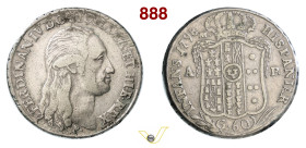 NAPOLI FERDINANDO IV DI BORBONE (1759-1798, I periodo) 60 Grana o 1/2 Piastra 1798 MIR 380/1 P.R. 62 Ag g 13,7 circa mm 32 • Sigillata BB/SPL da perit...