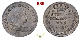 NAPOLI FERDINANDO IV DI BORBONE (1759-1816) Publica da 3 Tornesi 1790, sigle A P P.R. 106b Cu g 9,73 mm 29 • Ex Varesi 56/250 SPL
