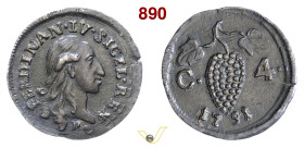NAPOLI FERDINANDO IV DI BORBONE (1759-1816) 4 Cavalli 1791 MIR 406/4 P.R. 140 Cu g 2,00 mm 26 • Ex InAsta 84/458 BB÷SPL