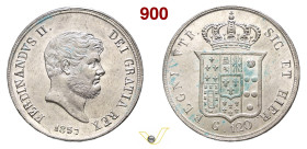 NAPOLI FERDINANDO II DI BORBONE (1830-1859) 120 Grana o Piastra 1857 Pagani 223 Ag g 27,49 mm 37 SPL÷FDC