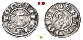 PISA REPUBBLICA, a nome di Federico I (1150-1312) Grosso da 12 Denari (1220-1250) D/ Grande F tra quattro fiori R/ Mezza figura della MIR 394 Ag g 1,6...