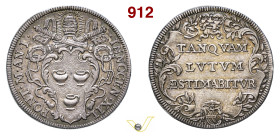 ROMA INNOCENZO XII (1691-1700) Testone A. I D/ Stemma sormotato da tiara e chiavi decussate R/ Scritta entro cartella MIR 2084/1 Munt. 19 Ag g 9,16 mm...