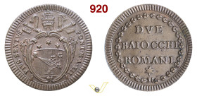 ROMA PIO VI (1775-1799) 2 Baiocchi A. XII MIR 2791/2 Munt. 104 Cu g 24,20 mm 39 • Ex Nomisma 59/1407 q.FDC