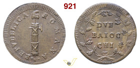 ROMA PRIMA REPUBBLICA ROMANA (1798-1799) 2 Baiocchi MIR 2870/1 Munt. 10 Cu g 17,40 mm 36 • ex Nomisma 40/853 SPL
