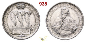 SAN MARINO REPUBBLICA (1864-1938) 20 Lire 1936 Roma Pagani 346 Ag g 14,98 mm 36 q.SPL