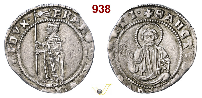 VENEZIA FRANCESCO FOSCARI (1423-1457) Grossone D/ Il Doge con vessillo R/ Busto ...