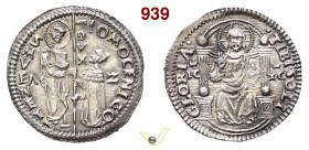 VENEZIA GIOVANNI MOCENIGO (1478-1485) Marcello o Mezza Lira sigle A Z D/ San Marco consegna il vessillo al Doge, genuflesso R/ Il Redentore Paolucci 3...