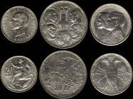 GREECE: Lot of 3 coins in silver (0,835), composed of 20 Drachmas (1960), 30 Drachmas (1963) & 30 Drachmas (1964) (Bern). (Hellas 203+204+238). Extra ...