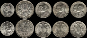 GREECE: Lot of 5 coins in silver (0,835), composed of 20 Drachmas (1960), 30 Drachmas (1963), 30 Drachmas (1964) (Kongsberg) & 2x 30 Drachmas (1964) (...