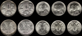 GREECE: Lot of 5 coins in silver (0,835), composed of 2x 30 Drachmas (1963), 30 Drachmas (1964) (Berne) & 2x 30 Drachmas (1964) (Kongsberg). (Hellas 2...