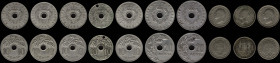 GREECE: Lot of 10 coins composed of 5x 10 Lepta (1964) (type I), 2x 20 Lepta (1964) (type I) & 3x 50 Lepta (1964). One coin is holed. (Hellas 206+211+...