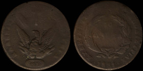GREECE: 10 Lepta (1831) (type C) in copper. Phoenix on obverse. Variety "433-S2.p" (Rare) by Peter Chase. (Hellas 18.33). Good.