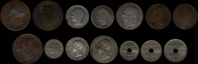 GREECE: Lot of 14 coins (13 coins from King George I period & 1 coin from Cretan State), composed of 2x 5 Lepta (1882 A) (type II), 5 Lepta (1912) (ty...