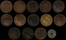 GREECE: Lot of 14 coins composed of 10 Lepta (1869 BB) (type I), 10 Lepta (1870 BB) (type I), 4x 10 Lepta (1878 K) (type II), 7x 10 Lepta (1882 A) (ty...