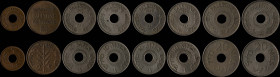 PALESTINE: Lot of 8 coins composed of 2 Mils (1927), 5 Mils (1942), 2x 10 Mils (1927), 10 Mils (1940), 10 Mils (1942) & 2x 20 Mils (1927). (KM 2+3a+4+...