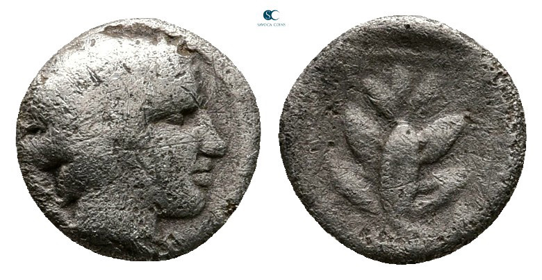 Thrace. Trierus circa 450-420 BC. 
Hemiobol AR

8 mm, 0,41 g



Nearly Ve...