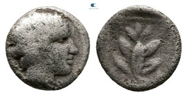 Thrace. Trierus circa 450-420 BC. Hemiobol AR