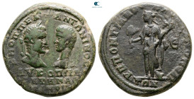 Moesia Inferior. Marcianopolis. Macrinus with Diadumenian as Caesar AD 217-218. Bronze Æ