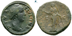 Diva Faustina I AD 140-141. Rome. Sestertius Æ