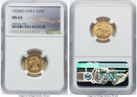 Republic gold 20 Pesos 1926-So MS63 NGC, Santiago mint, KM168. From the Colección Val y Mexía HID09801242017 © 2024 Heritage Auctions | All Rights Res...